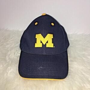 Michigan Wolverines Baseball Cap Adjustable Blue Gold